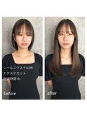大人かわいい☆シールエクステ☆長さ出しショート→ロング