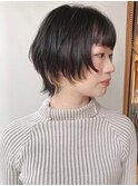 【morio原宿】大人　ショートウルフ　インナーカラー