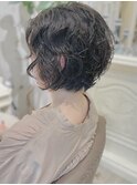 コスメパーマ　ショートボブ