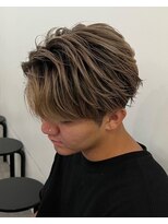 エルマーク(L-MARK)&nbsp;シースルーマッシュブリーチダブルカラーフェイスフレーミング