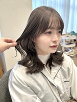 くびれヘア韓国ヘアレイヤーカットグレージュカラー小顔カット