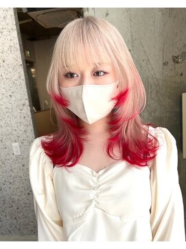 ラニヘアサロン(lani hair salon) 裾カラー/ミルクティー/レッド