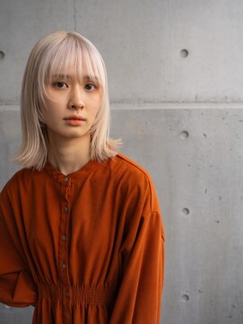 デビュー 沖縄泡瀬店(Debut) デザインカラー/レイヤーカット/ウェットヘア/オリーブベージュ