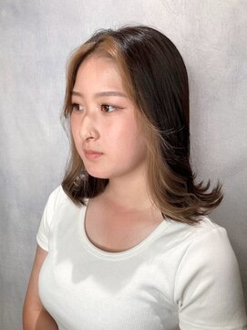 フェイスフレーミングカラー　ミルクティーベージュ