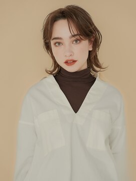 エンタク 新宿(enntaku) マロンベージュ/Aラインボブ/かきあげ/インナーカラー[新宿駅]