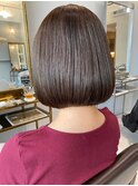 郡山タッセルボブ切りっぱなしボブマッシュウルフショートカット