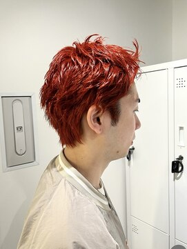 ノウハウ キョウト(KNOWHOW kyoto) スパイキーショート/ブラッドオレンジカラー/メンズブリーチ