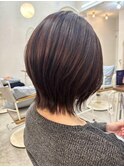 くびれウルフ◎マニッシュ/小顔丸みショート☆ブラウン髪質改善