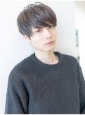 ツイストパーマ七三オールバックマッシュウルフスリークショート