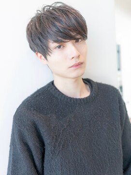 ケアリー 練馬(Carelly) ツイストパーマ七三オールバックマッシュウルフスリークショート