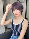 ショートウルフ　ラベンダーグレージュ