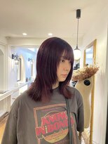 シアン ヘア デザイン(cyan hair design) 【cyan】軽見せレイヤーカット×レッドバイオレットブラウン