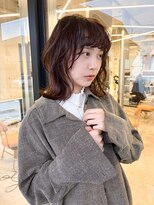 ロマーリ 岡山店(LOMARLIE)&nbsp;20代30代セミロングデジタルパーマショコラブラウン岡山パーマ