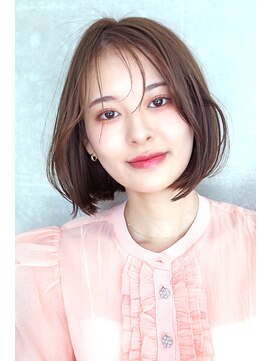 キングスベリー(Hair Relaxation King's Berry) フェミニンシアーボブ暗めカラー