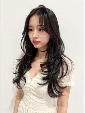 ブロウ ネックス ザ サロン 表参道(VLOW nex the salon) ハッシュカット　グレーブラック　韓国ヘア　掛札