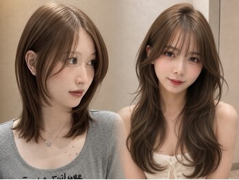 アスター 天神大名店(Aster)の写真/小顔見えを追求した前髪と顔周りカットが大定評！伸ばしかけミディアムもレイヤーカットで最旬に[天神大名]