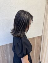 エスドットブルーム 梅田店(S.BROOM) 大人の極細ハイライト×暗髪くびれミディ