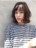 20代30代40代ナチュラル小顔エアリーボブパーマモカベージュ