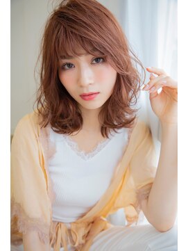 シエン 本店(CIEN) CIEN by ar hair『片瀬真吾』大人可愛いピンクブラウンミディ