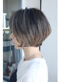 ショートボブ×バレイヤージュ【グレージュ】
