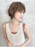 大人のふわくしゅショートパーマ☆マロンベージュ