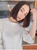 ナチュラル_大人ボブ_インナーカラー