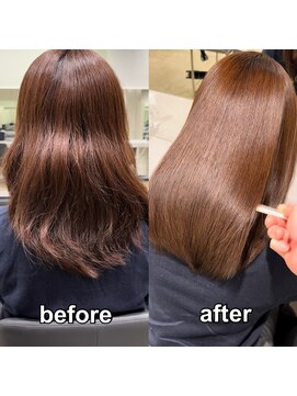 キュア 表参道(CURE) 黒髪/グレージュカラー/ココアベージュ/ヘルシーロング/表参道