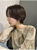 #ハンサムショート#トレンドショート#ブラウンカラー/岸本 理希