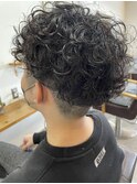 スペインカール風ツーブロック