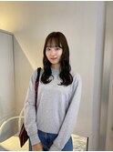 ゆるふわパーマ/前髪カット/秋カラー/レイヤーロング