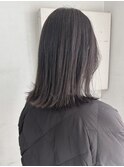 肩ボブレイヤー 伸ばし中ヘア 大人色っぽヘア 横浜 グレージュ
