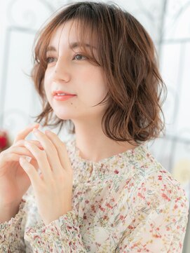 エイトサロン 八潮(8salon) 八潮/髪質改善/ベージュピンク×ふんわりレイヤーボブパーマk