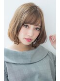 山村ゆるふわボブ/ゆるふわパーマボブパーマ/ミディアムヘア銀座