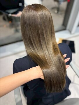 ハニー 町田(HONEY) レイヤーカット/韓国/オリーブベージュ/ストレート/髪質改善
