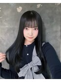 【りのんちゃん♪】ブルーブラック×レイヤーカット 韓国ヘア