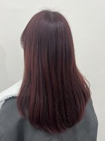アウラ(AURA)&nbsp;ブリーチなしダブルカラーレッドカラー暖色カラーピンクボルドー