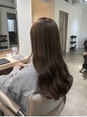 ブリーチ無し、ミルクティーカラー