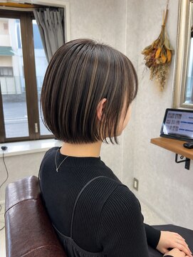 リアン(Lien) 丸みのある自然なボブスタイルにハイライト柔らかさアップ！！