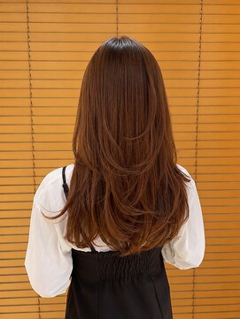 オーガニックエコ 川越(organic+eco) 20代30代夏ロングレイヤー/イルミナカラーオレンジ/髪質改善