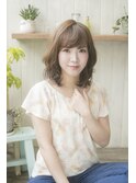大人の ふわふわ ゆるミディ