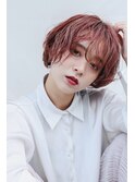 ＊ピンクベージュ×ナチュラルショートヘア＊