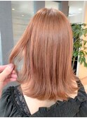 ブリーチなしで作るベージュピンク