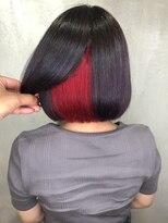 テテ(TETE) インナーカラー レッド 長堀橋×心斎橋