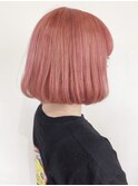 ボブ × サーモンピンク
