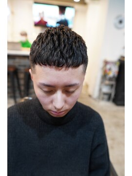 ザセカンドイーストサイドバーバーショップ(The Second EAST SIDE BARBER SHOP) 濡れパンクロップスタイル
