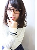 20代30代40代50代ひし形デジタルパーマエアリーミディ黒髪