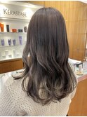 透明感グレージュカラー