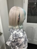 ゲーム 渋谷店(GAME)&nbsp;ブリーチダブルカラーインナーカラーミントグリーンデザイン韓国