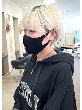 ソソ(soso) 【soso 伊勢田】丸みショート【横浜/ブリーチ】