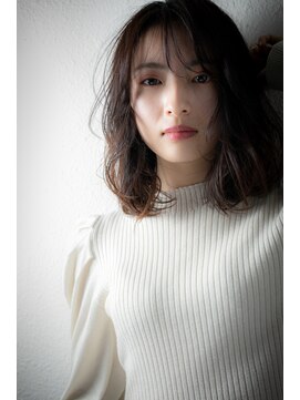 カバーヘア 上尾西口店(COVER HAIR) アッシュブラックヘルシースタイルボブパーマw上尾20代30代40代